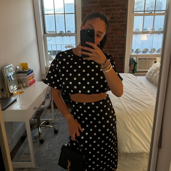 ASOS 4th & Reckless Polka Dot Lace Set